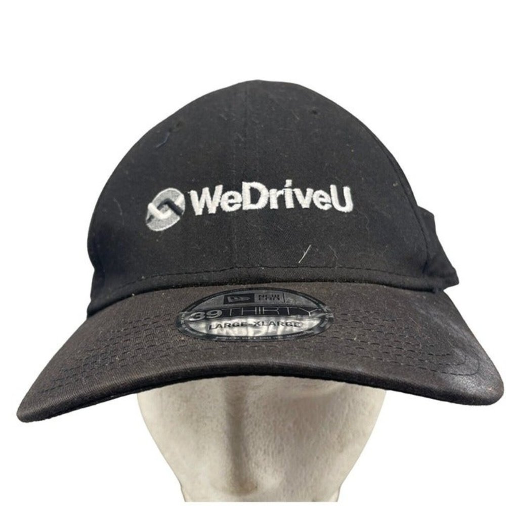 New Era baseball hat cap co. 39THIRTY size Large XLarge WeDriveU logo white READ